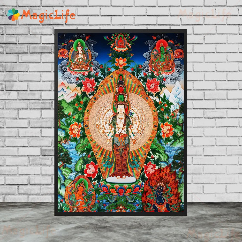 Indian Religion Ganesha Hindu Mythology God Posters Wall Pictures For Living Room Poster Wall Art Canvas Painting Unframed