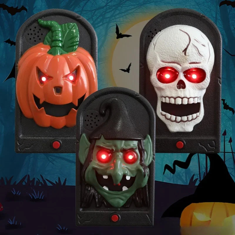 Halloween Doorbell Haunted House Doorbell Scary Halloween Decoration with Spooky Sound for Kids Haunted House Decoration Porch
