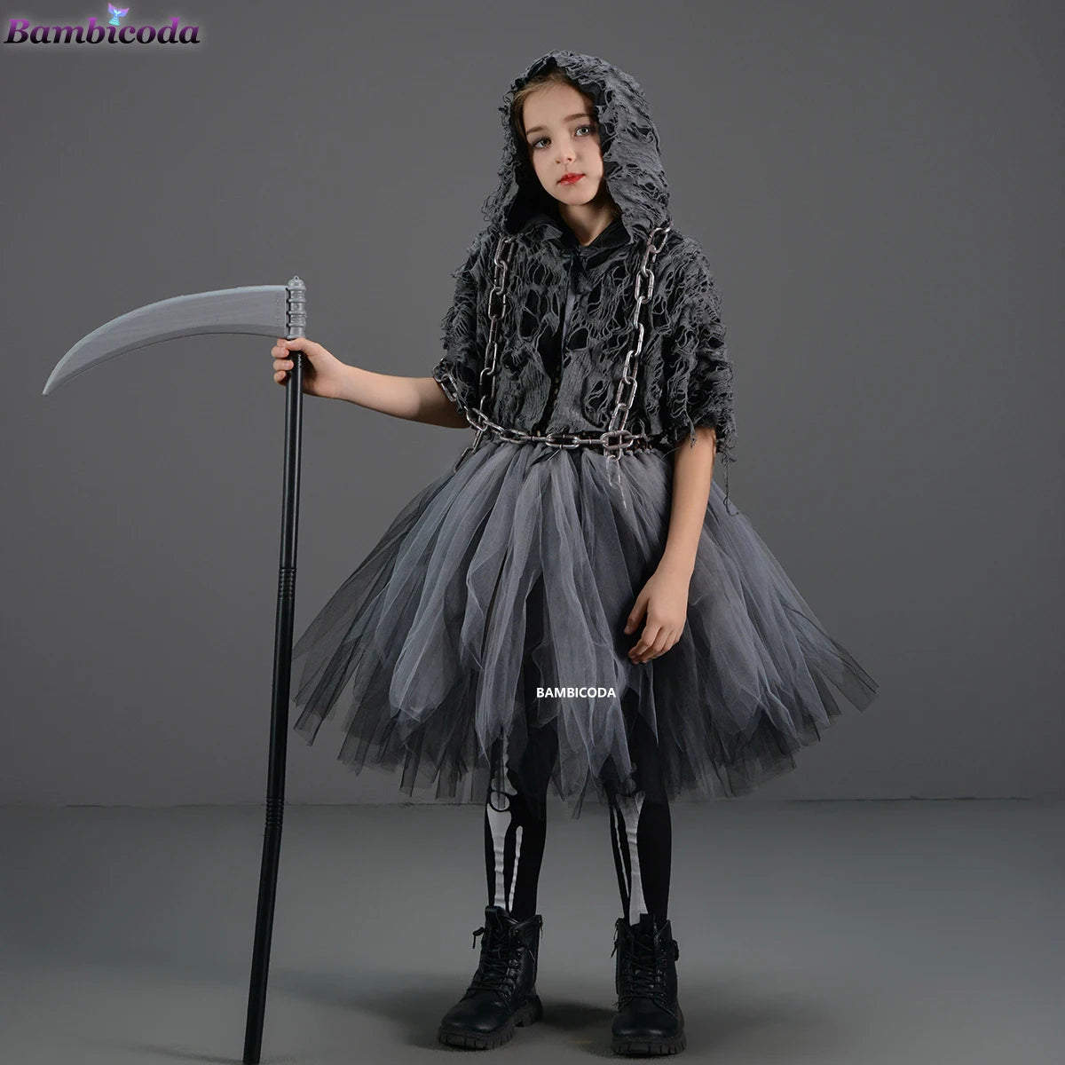 Halloween Grim Dresses Horror Death Cosplay Black Cloak Costume Girls Party Clothes Halloween Dress Demon Ghosts Costume