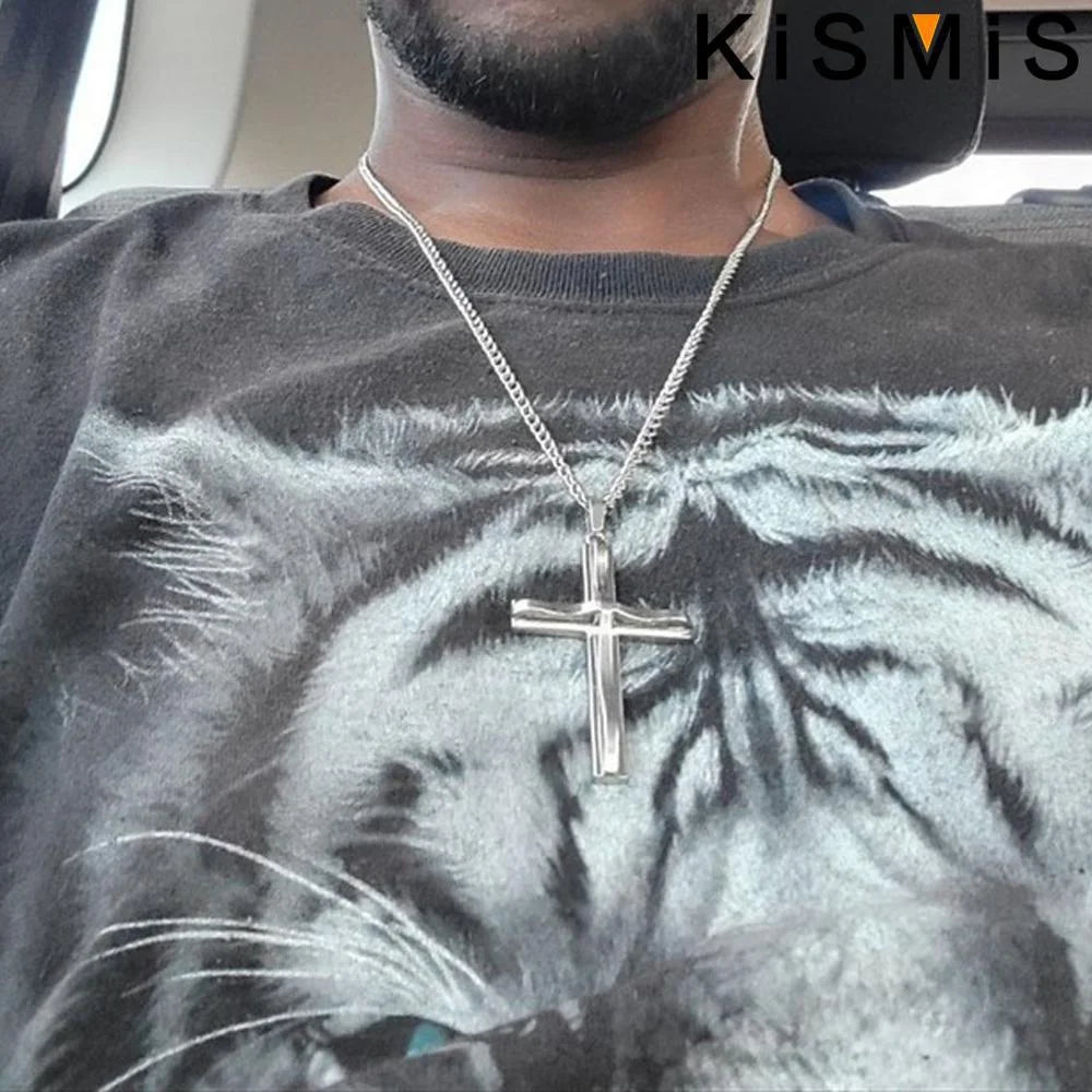 Men's Cross Pendant Necklace Fashion Hip-hop Jewelry Accessories Stylish Design Unique Gift for Him