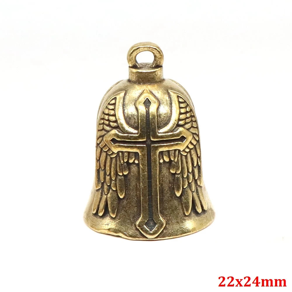 Brass Handicraft Die-casting Drop Bell Key Car Button Wind Bell Tibetan Bronze Bells Creative Gift Home Decoration Accessories