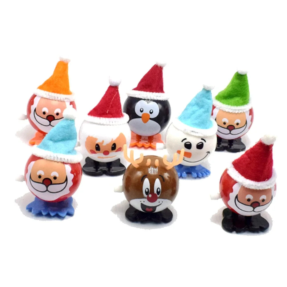Christmas Decoration Jumpy Toys Snowman Santa Claus Penguin For Festive Party Supplies Children Kindergarten New Year Gifts