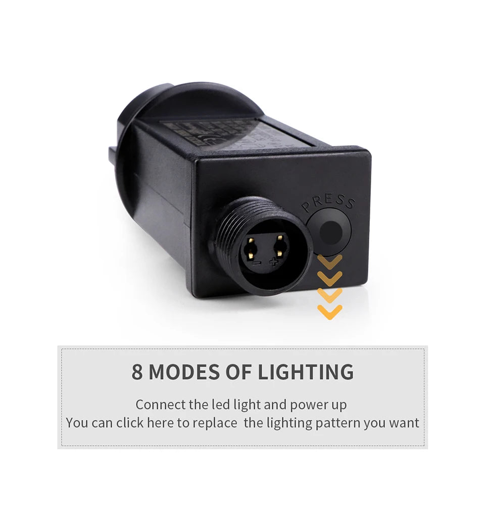 Decorative Led String Christmas Lights Outdoor 100M 50M Fairy Light 8 Mode Garland Lights Wedding Party Holiday Lights 220V EU