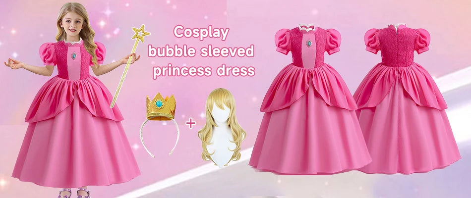 KLFLGD Black Lace Halloween Dress Up Girl's Birthday Party Performance Dress New Girl Role Playing Dress 4-12 Years Old