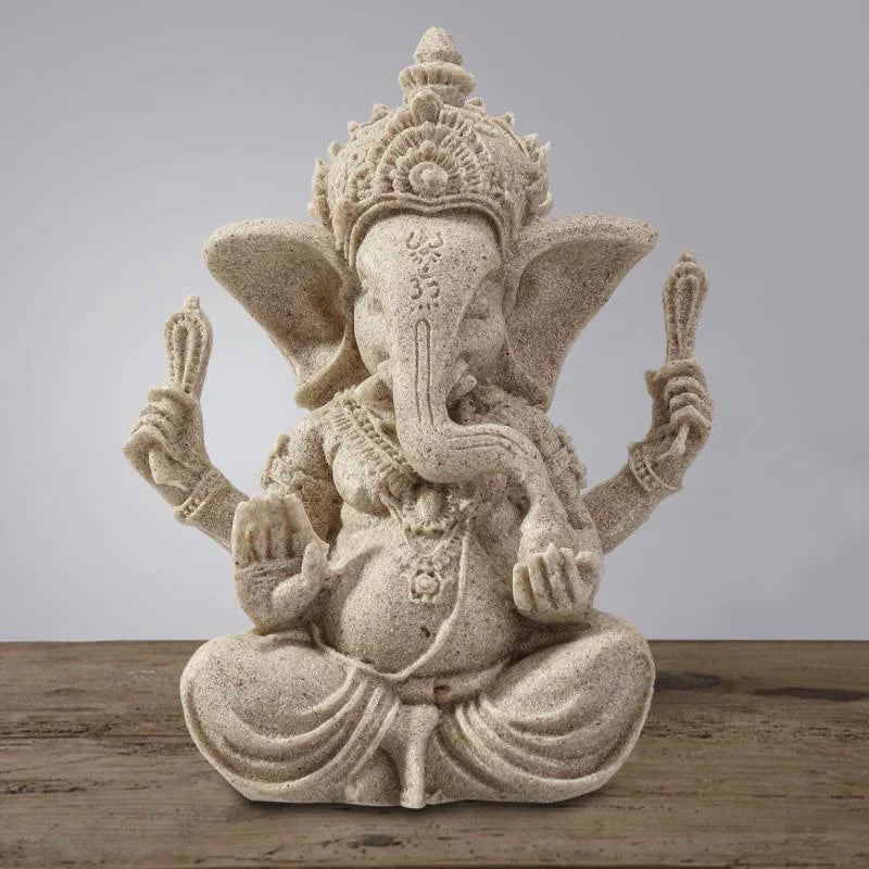 Sandstone Lord Ganesha Statue Sculpture Handmade Decoration DSERS