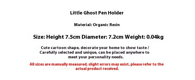 Halloween cute ghost ornament creative desktop decoration for friends birthday gift funny pen holder