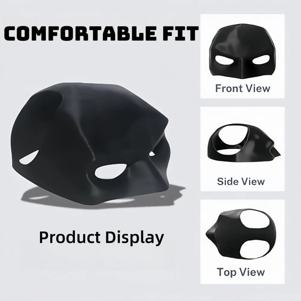 Bat Cat Avenger Mask Black Cute Superhero Bat Cat Halloween Cosplay Mask Pet Halloween Dress Up Costume Cats Pet Supplies XS-L