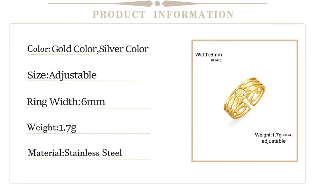EUEAVAN Fashion Sikhism Symbol Rings For Women Men Stainless Steel Adjustable Classic Sikh Khanda Ring Religious Amulet Jewelry