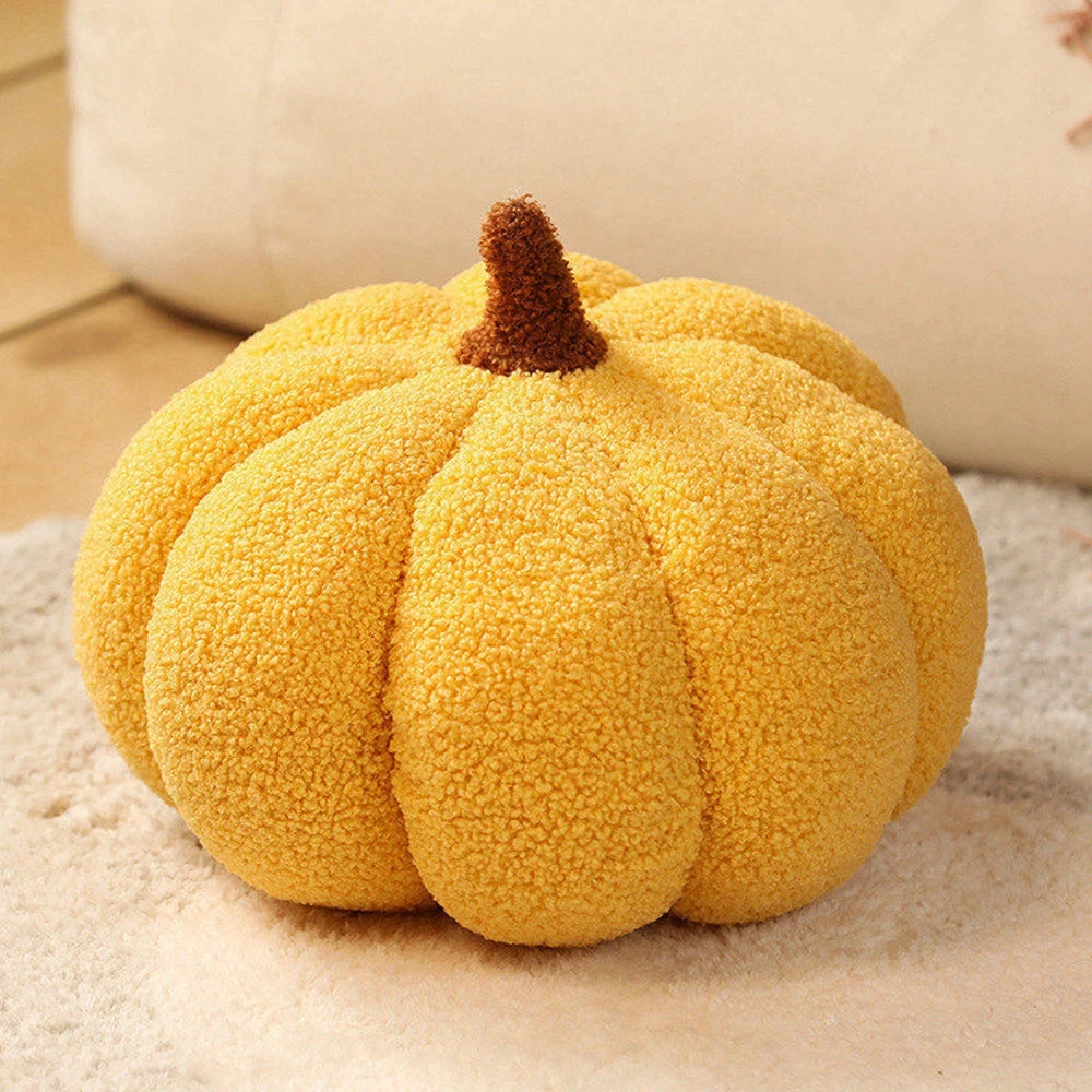 20CM Creative Home Pumpkin Plush Toy Living Room Sofa Decoration Throw Pillow Particles Plush Pumpkin Doll Halloween Dress Up