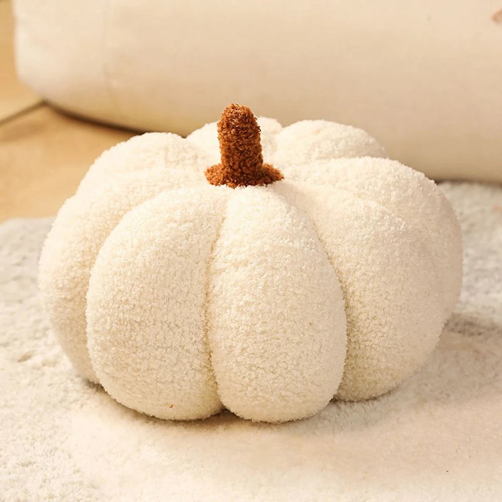 20CM Creative Home Pumpkin Plush Toy Living Room Sofa Decoration Throw Pillow Particles Plush Pumpkin Doll Halloween Dress Up