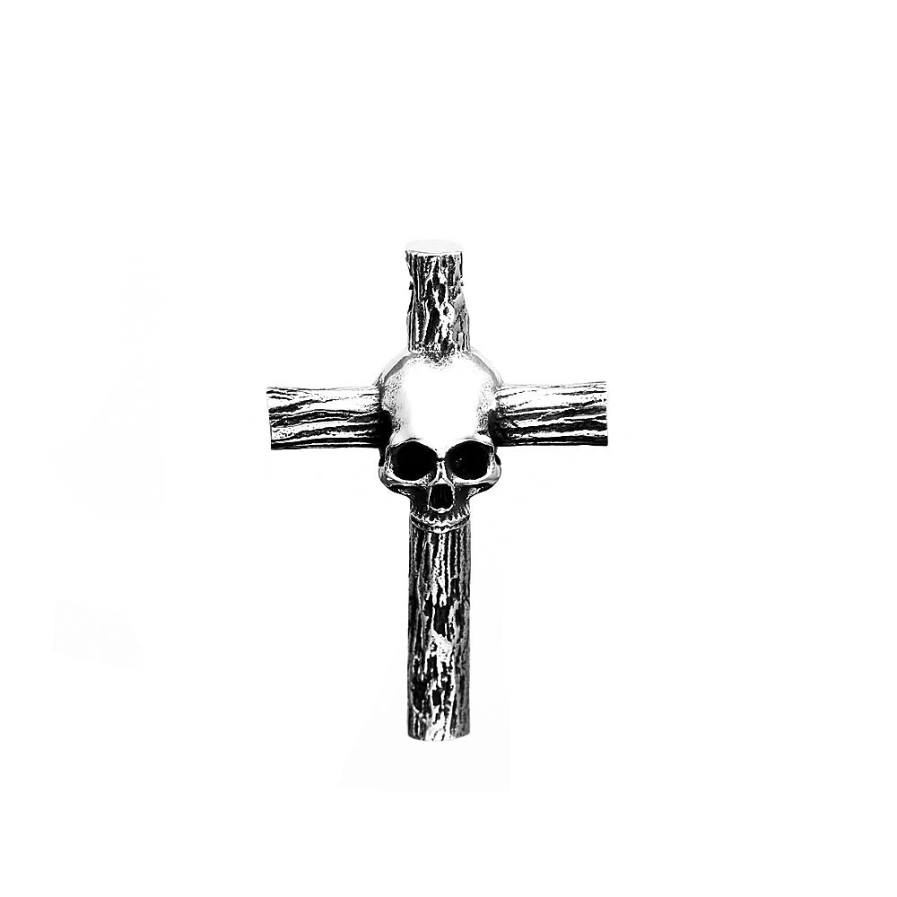 Gothic Hip Hop Skull Pendant Necklaces For Men Stainless Steel Punk Fashion Skeleton Necklace Halloween Jewelry Gifts Wholesale