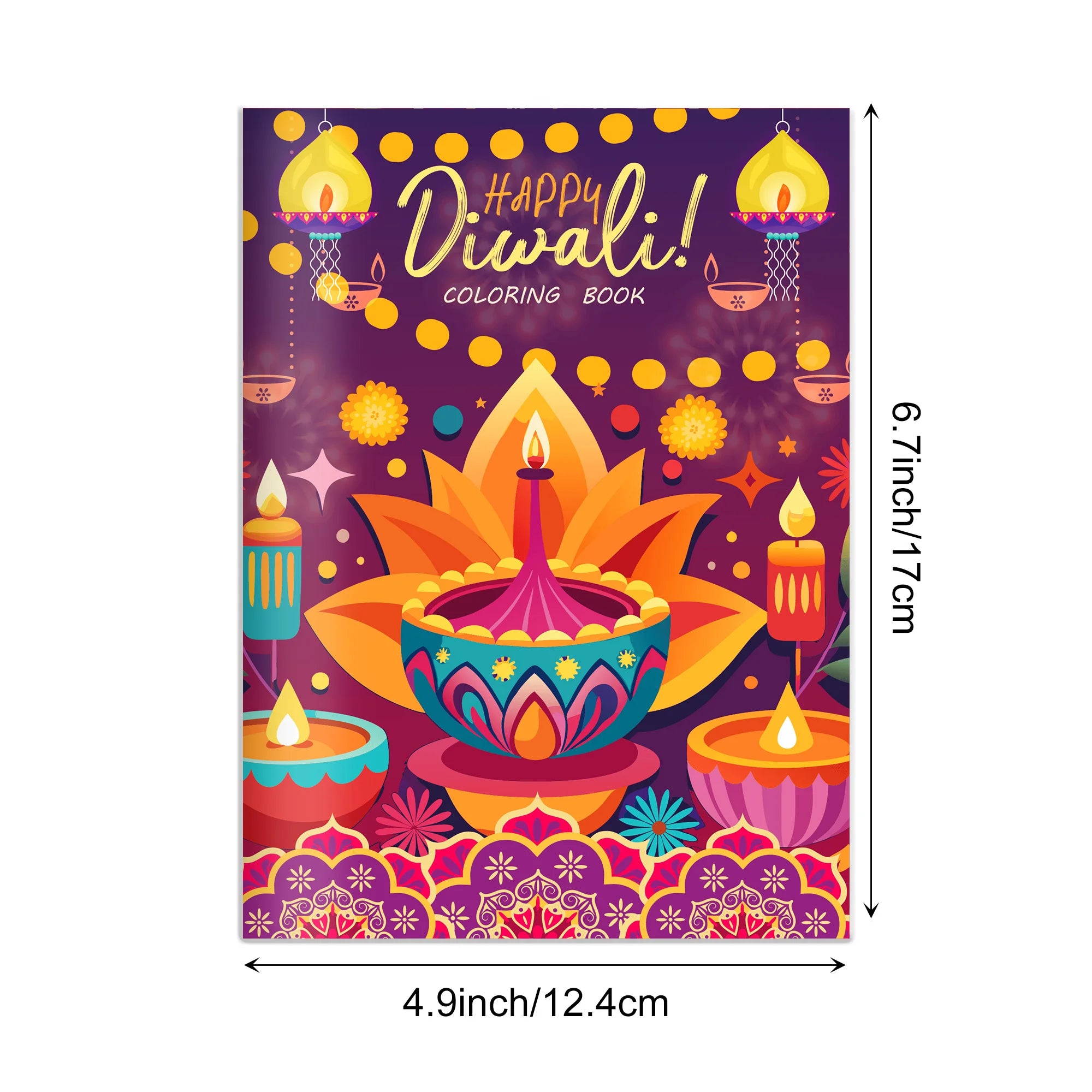 6/12/24pcs Diwali Festival Graffiti Drawing Painting Books DIY Coloring Picture Books For Kids Gifts Diwali Party