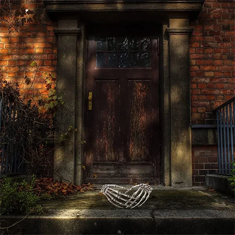 1-6Pair Halloween Skeleton Hand Scary Realistic Hand Bone Skull Decors Party Haunted House Halloween Terror Decoration Props