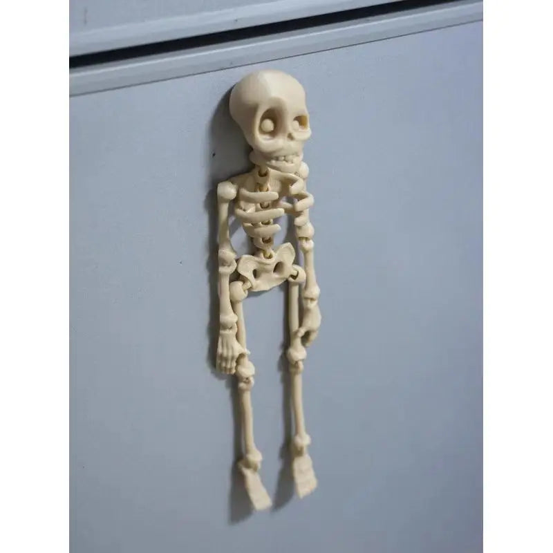 Poseable Skeleton Fridge Magnet Goth Human Skeletons Model with Movable Joints Funny Articulated Fridge Sticker Halloween Decor