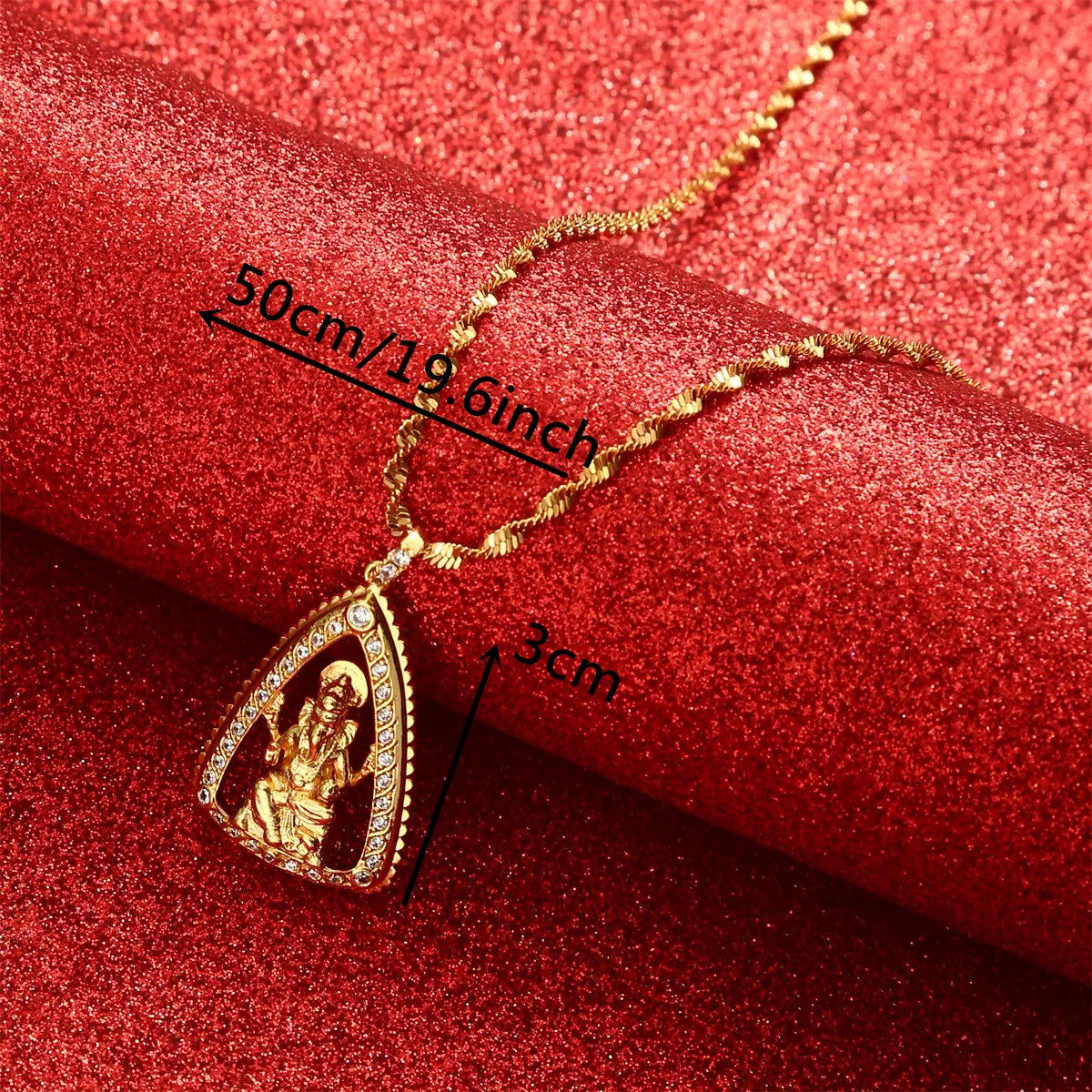 Hinduism Indian Religious Ganesha Pendant Necklaces for Women Girls Cubic Zirconia Elephant