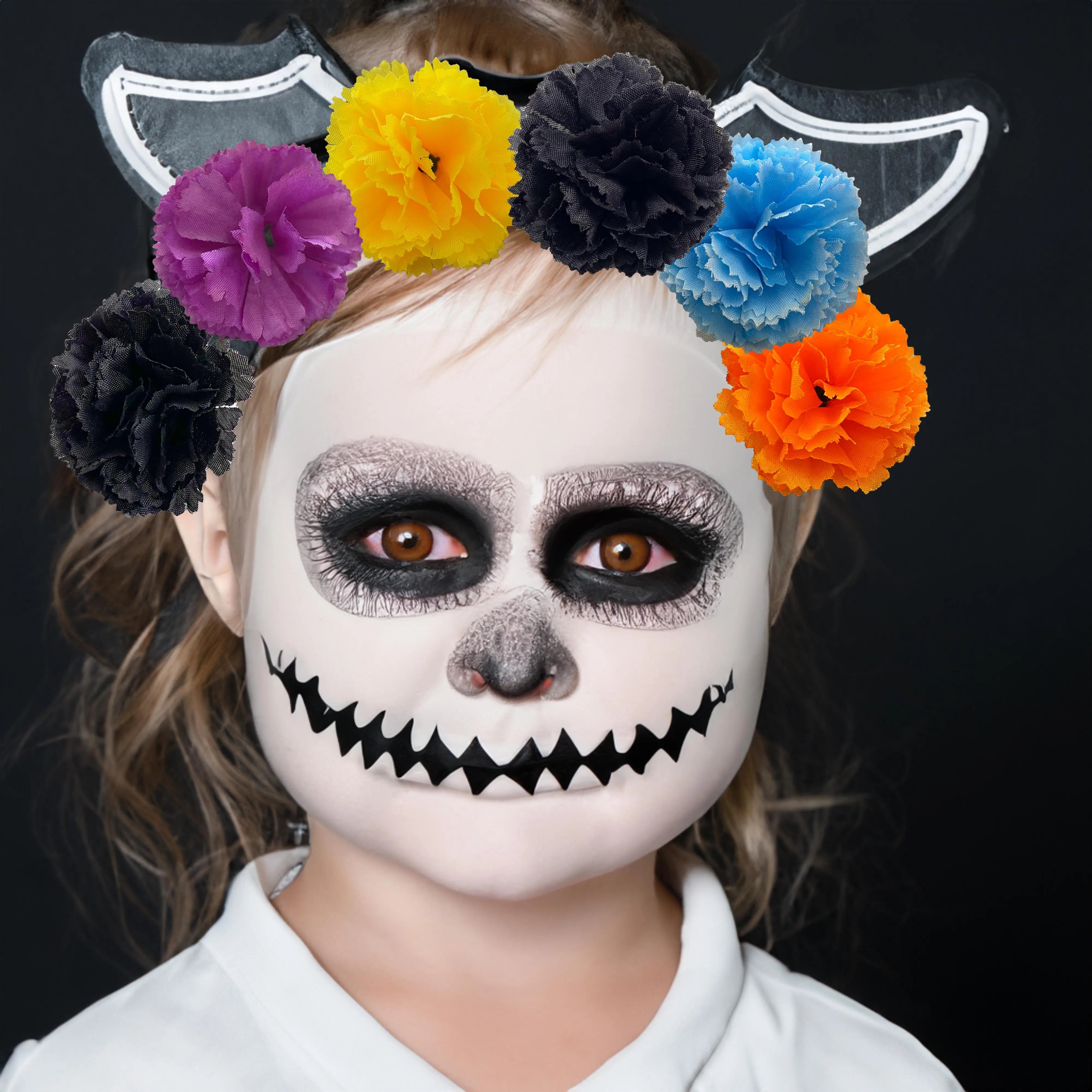 Marigold Flower Heads Bulk, Silk Mexican Flowers for Diwali Home Decor Wedding Party Decoration Halloween Decor for Indian Pooja