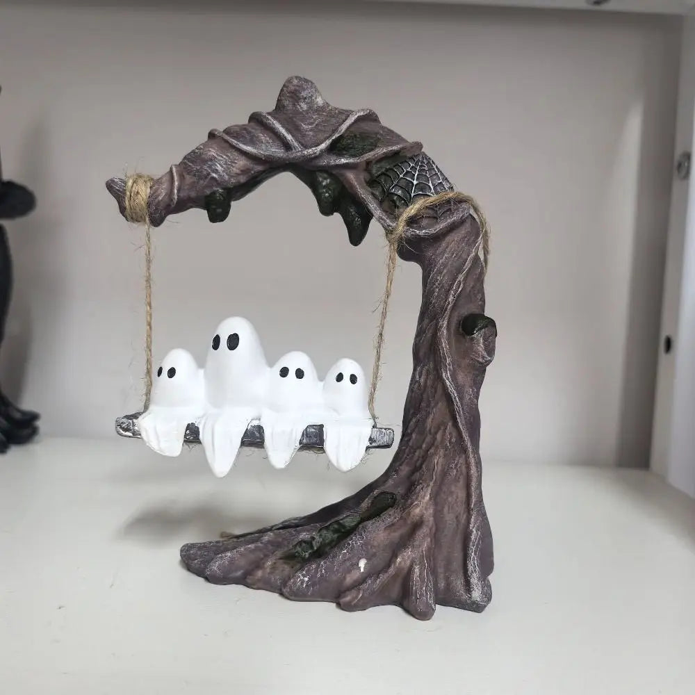 Halloween Themed Halloween Swing Ghost Ornament Handicraft Model Spooky Ghosts Decor Statue Collectible