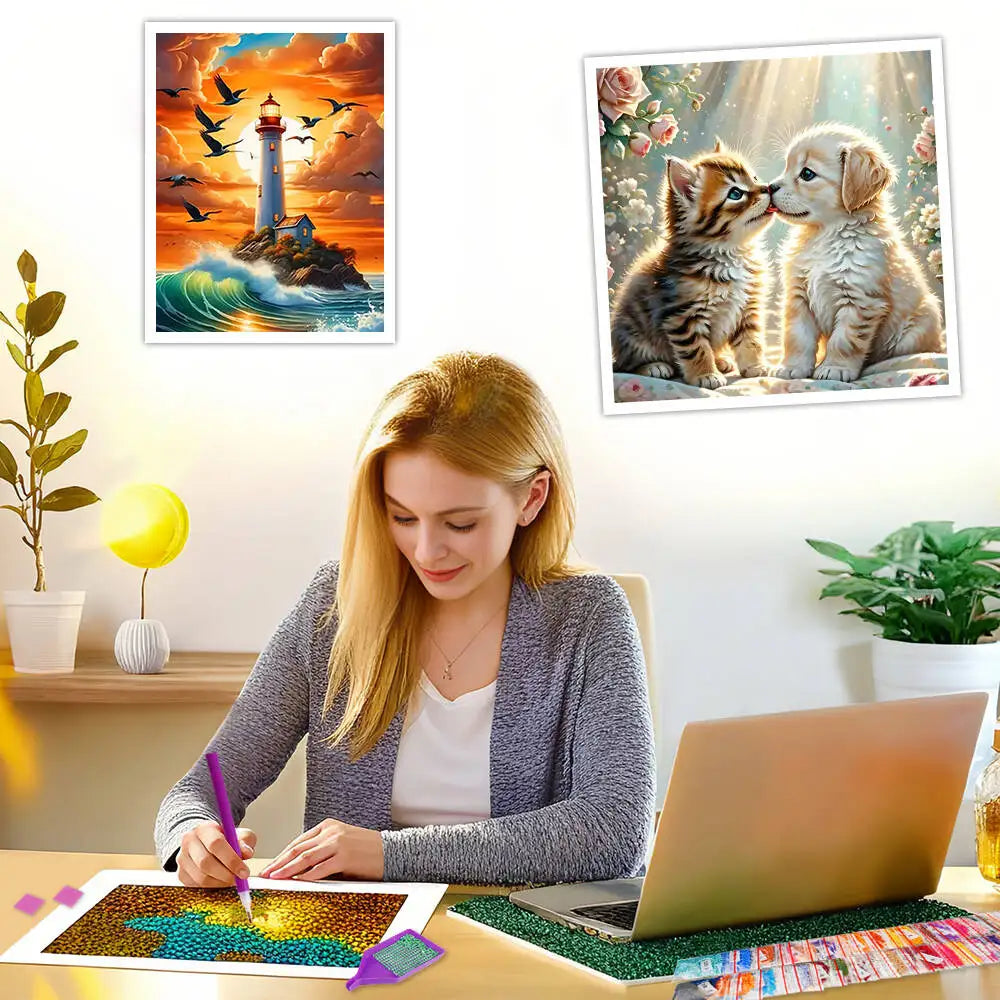 EverShine 5D Diamond Painting Gnome Pumpkin Full Drill Embroidery Dwarf DIY Mosaic Cartoon Portrait Halloween Decorations Gift