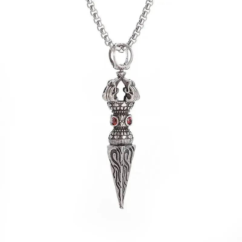 Vintage Hindu Symbols Rune Amulet Pendant Necklace Charm Men\'s Religious Style Prayer Amulet Jewelry Gift