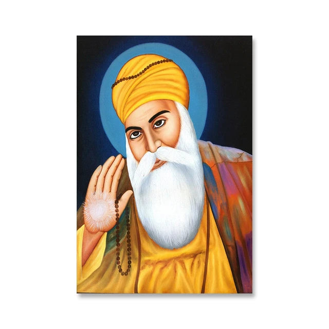 India Art The Ten Sikh Gurus Canvas Painting Wall Art Guru Nanak Posters Prints Sikhism Wall Picture for Living Room Decoration