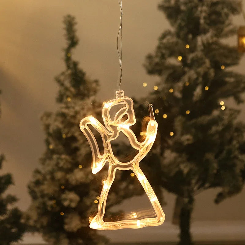 Christmas decoration lamps, hanging lights, suction cup lights, window decoration, interior decoration, New Year decoration