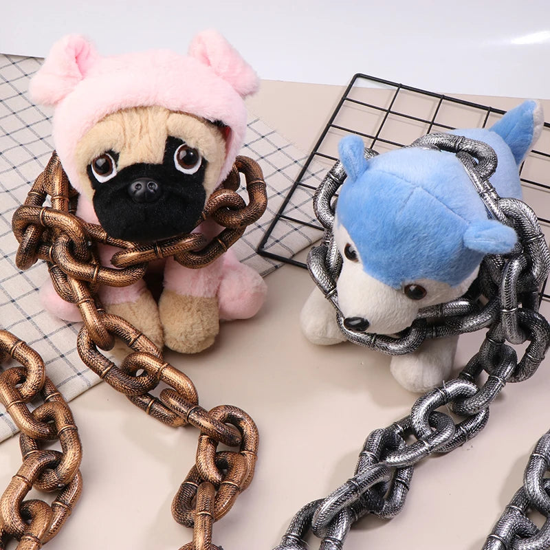 1.5m Funny Plastic Simulation Chain Dog Pet Leash Pet Tractions Rope Halloween Props Pet Supplies Leash