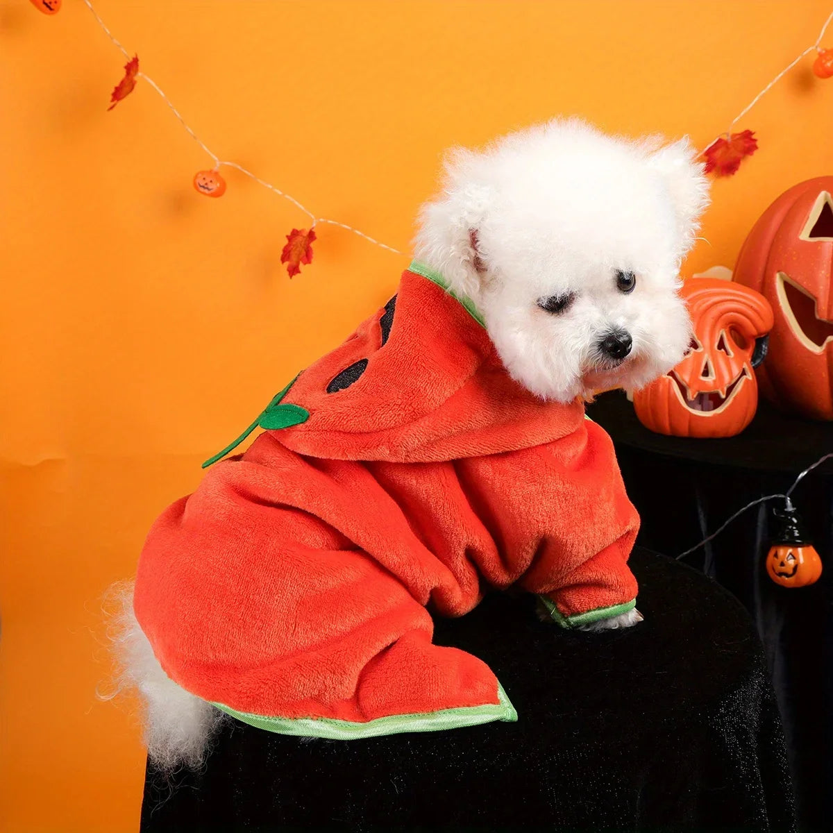 Pet Cute Pumpkin Head Halloween Dress Up Cat Dog Bath Thickened Soft Absorbent Bath Towel