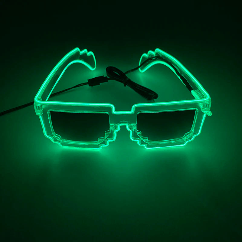 Funny Light Up Glasses Luminous LED Mosaic Glasses Men Women Halloween Party Supplies Glowing Glasses Neon Gafas Prpos