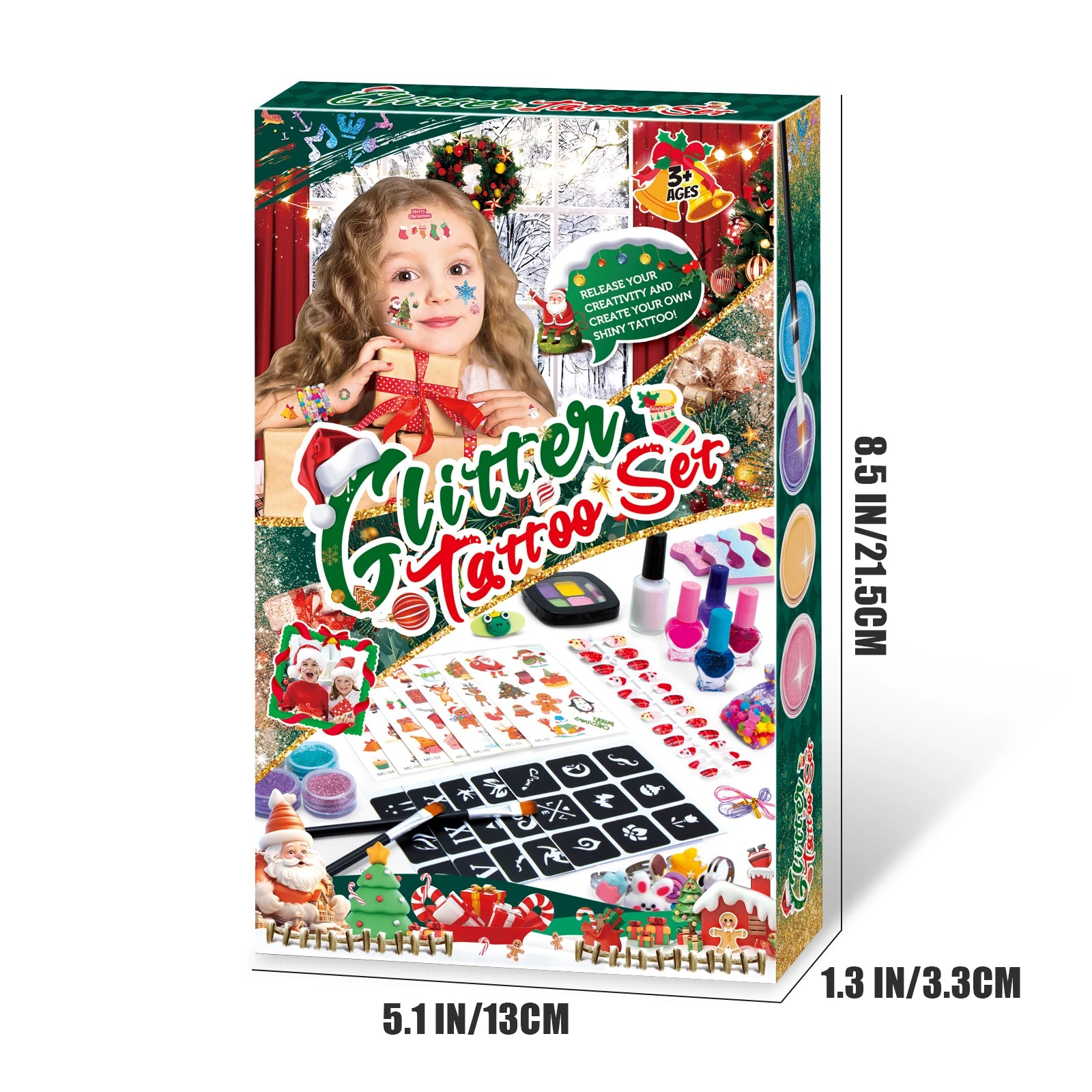 Christmas Diy Makeup And Armor Set For Children, Cosmetics, Beads, Hairpins, Necklaces, Jewelry, Cartoon Toys, Gifts