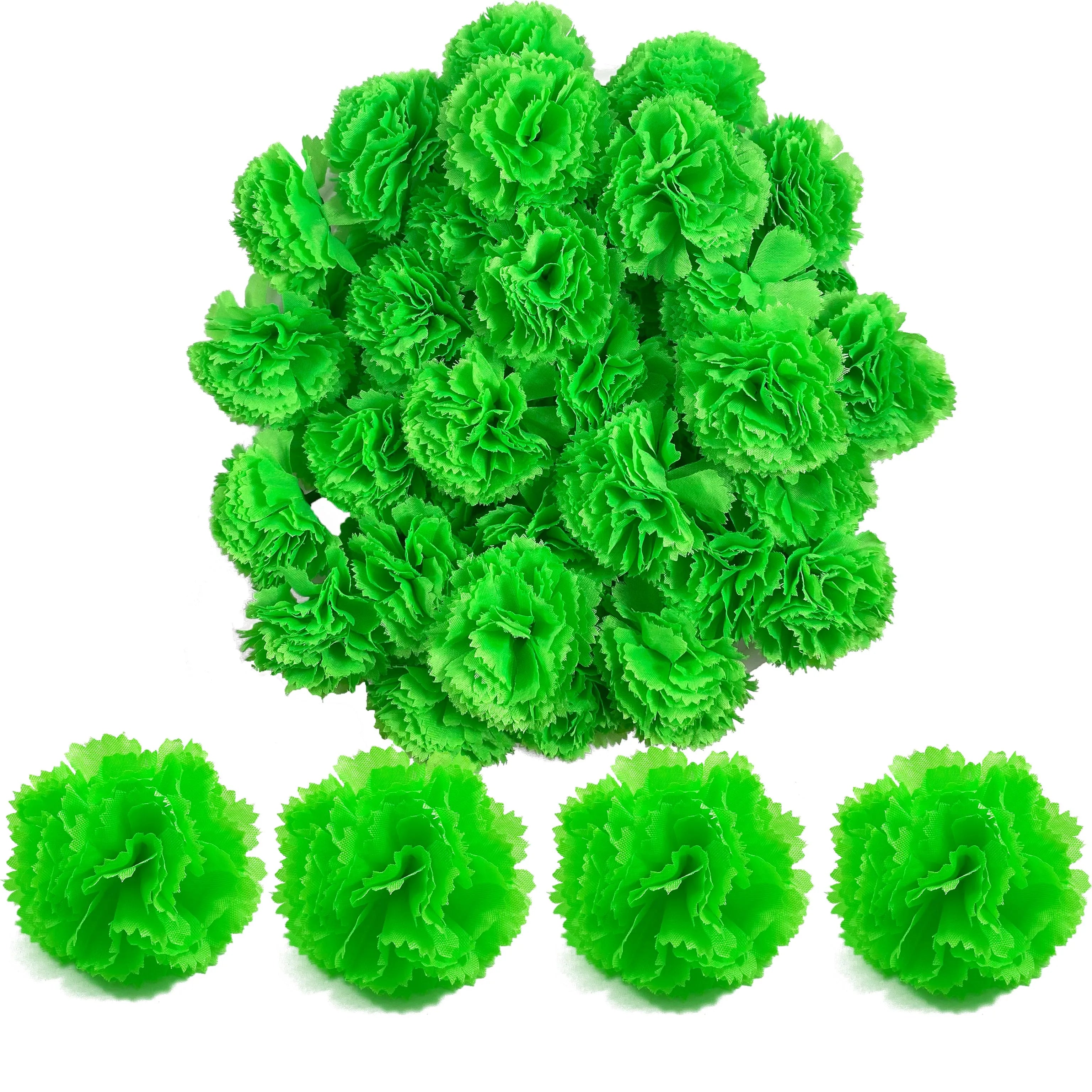 Marigold Flower Heads Bulk, Silk Mexican Flowers for Diwali Home Decor Wedding Party Decoration Halloween Decor for Indian Pooja