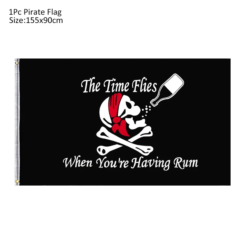 Halloween Pirate Cosplay Party Set Pirate Eye Patches Pirate Flag Skull Print Pirate Captain Costume Cap for Halloween Kids Gift