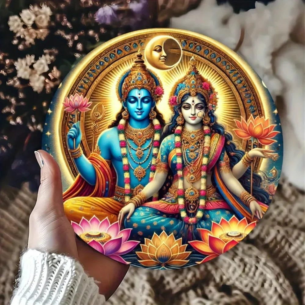 1PC Indian Shiva And Parvati Wall Art - For Home & Room Decoration - Perfect Gift for Friends Family on Festivals
