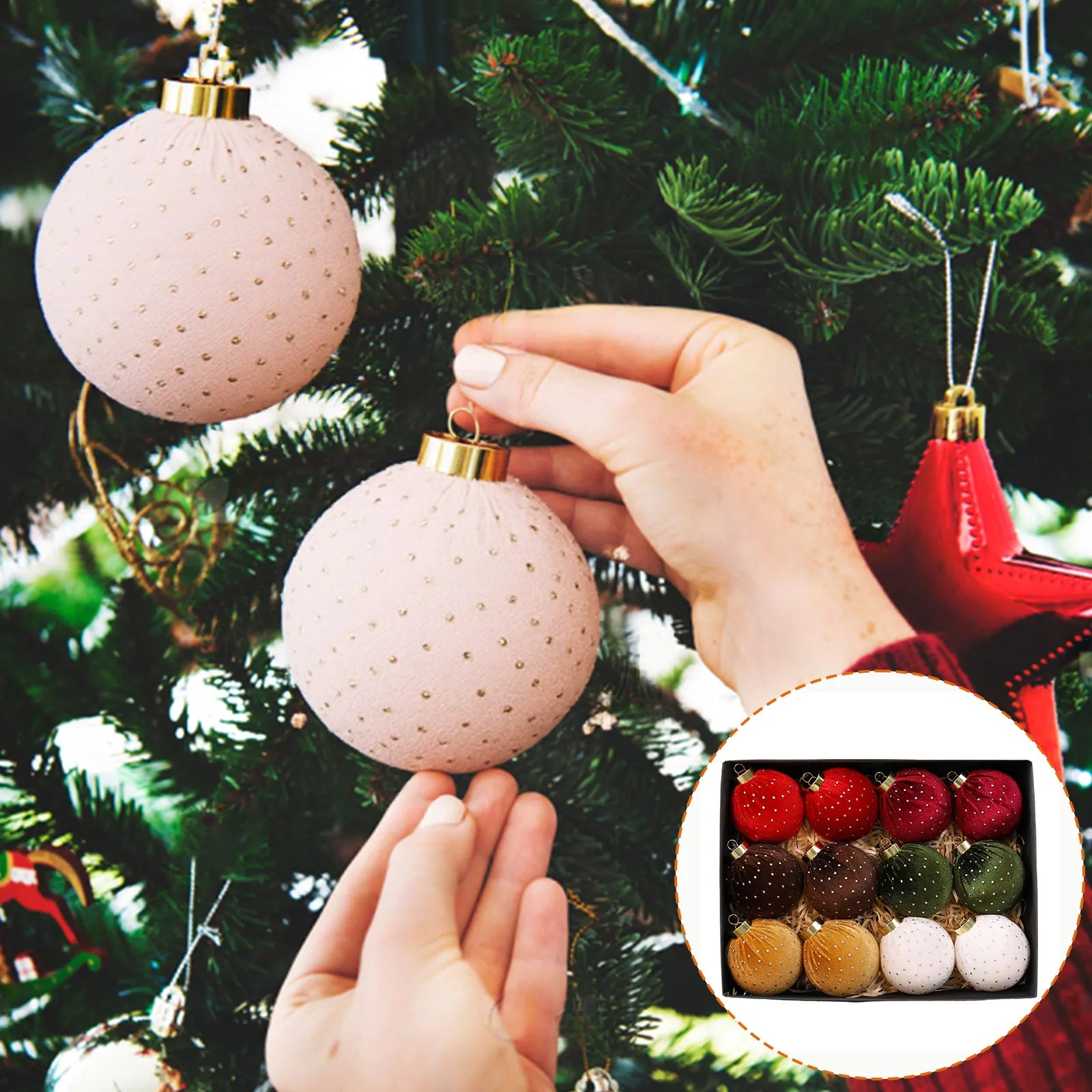 Christmas Tree Balls Christmas Tree Decorations For Christmas Christmas Present Easy To Hang Indoor And Outdoor Decorations