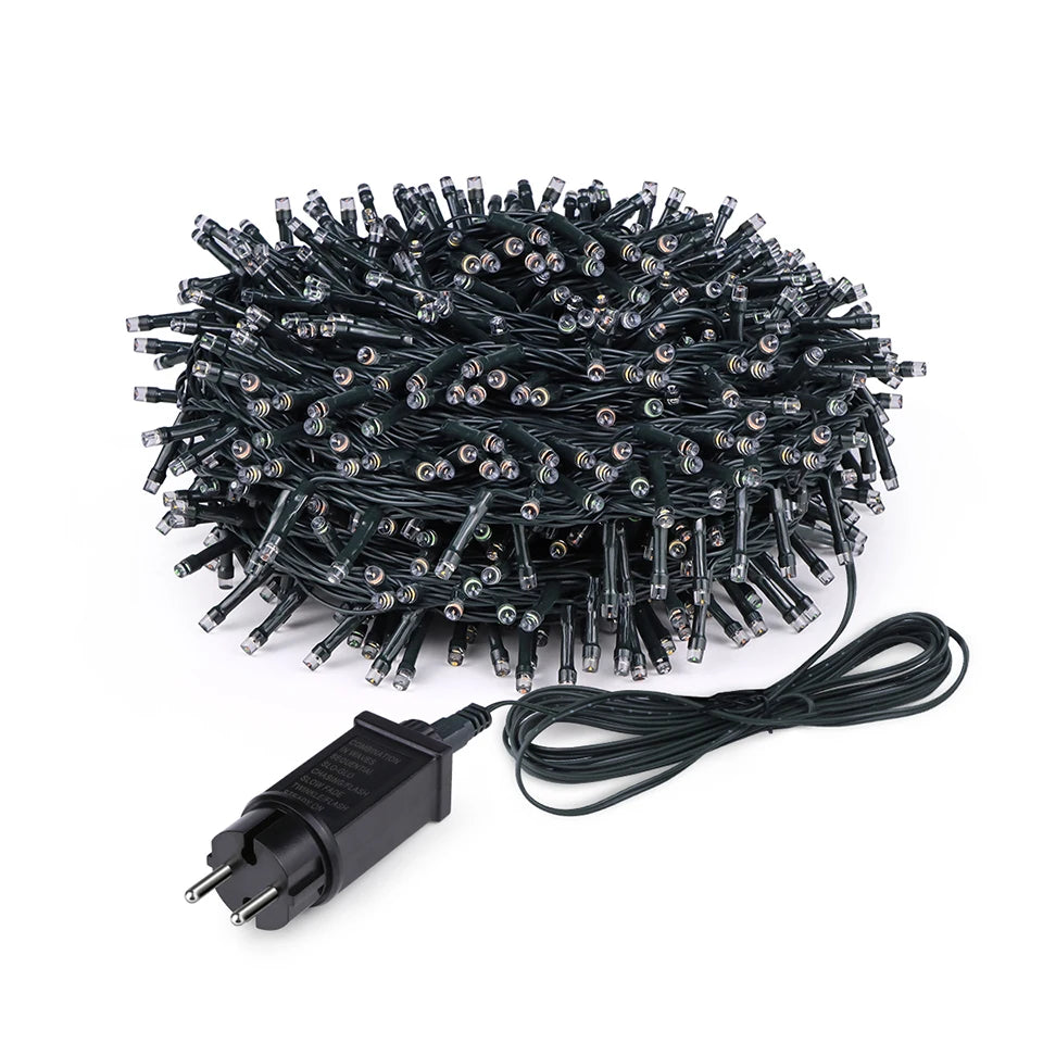 Decorative Led String Christmas Lights Outdoor 100M 50M Fairy Light 8 Mode Garland Lights Wedding Party Holiday Lights 220V EU