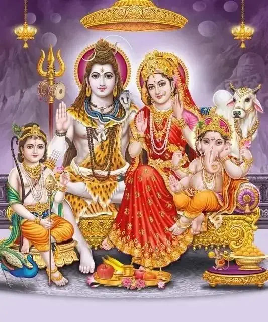 India Hindu God Ganesha Canvas Wall Art  Elephant God Series Religious Temple Print for Living Room Decor