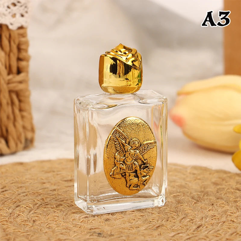 11 Types Of Glass Holy Water Jesus Bottle Religious Cross Bottle Christian Virgin Sculpture Bottle Refillable Holy Water Bottle