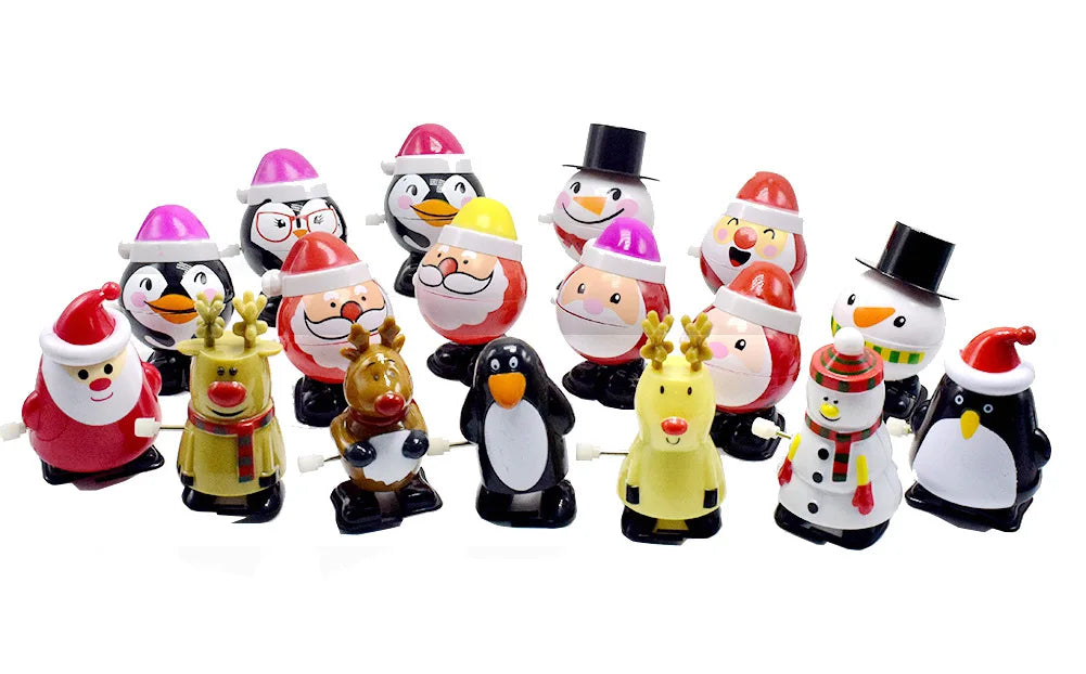 Christmas Decoration Jumpy Toys Snowman Santa Claus Penguin For Festive Party Supplies Children Kindergarten New Year Gifts
