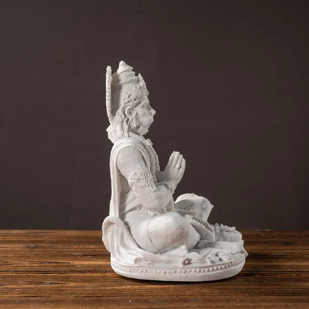 Vilead Sandstone White Hanuman Statue Hindu Monkey God Sculpture Yoga Meditation Decoration Buddha Ganesha Vishnu India FengShui