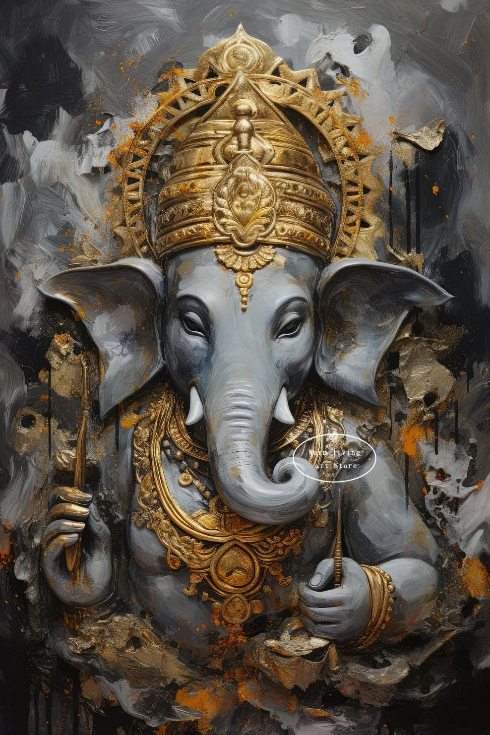 Lakshmi Krishna Buddha Shiva Ganesha Hindu Deity Canvas Wall Art  Spiritual Home Decor Posters  Prints