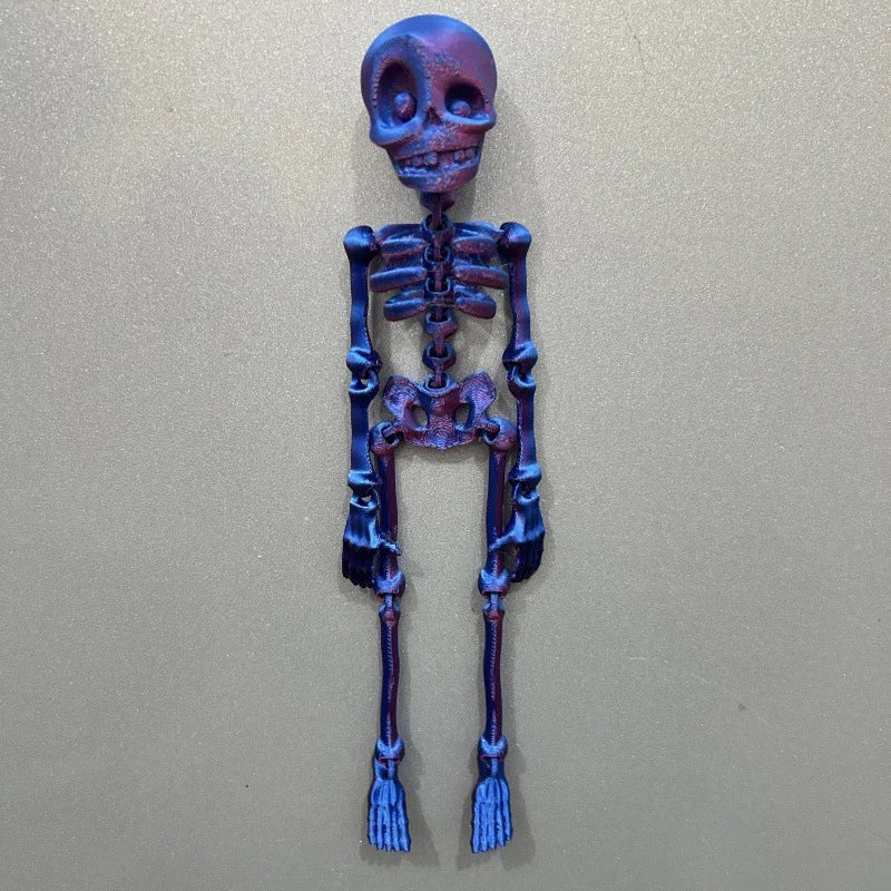 Poseable Skeleton Fridge Magnet Goth Human Skeletons Model with Movable Joints Funny Articulated Fridge Sticker Halloween Decor