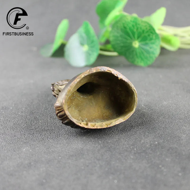 Antique Copper Tibetan Buddhism Holding Sword Manjushri Bodhisattva Buddha Statue China Crafts Collection Home Desktop Ornaments