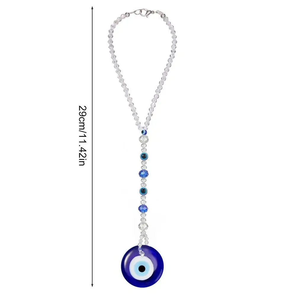 Evil Eye For Car Evil Blue Eye Accessory Rear View Mirror Charm Shining Evil Blue Eye Car Charm Window Pendent For Rear View
