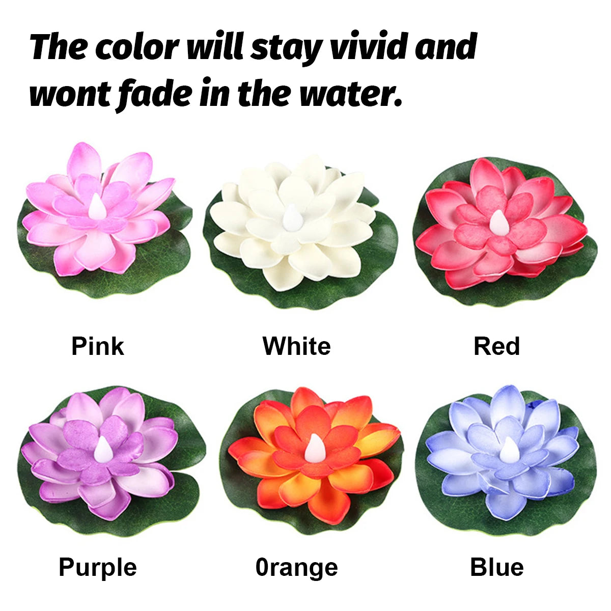 15/10CM Diwali Floating Induction Lotus Lamp Garden Led Pink Battery Powered Lights Outdoor Waterproof Landscape For Night Light