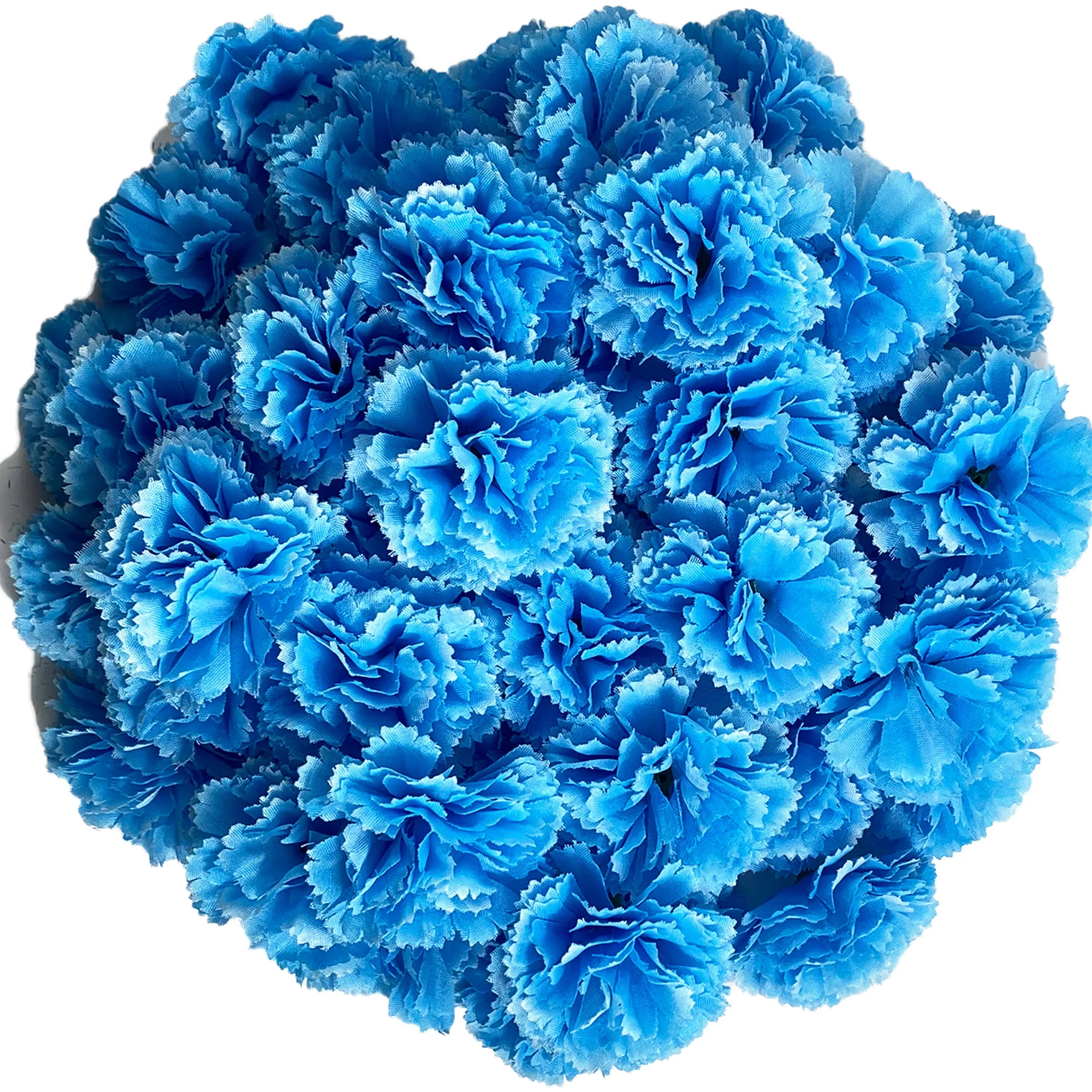 I5Opcs Marigold Flower Heads Bulk for Indian Pooja Bush Floral for Diwali Home Decor DIY Wreath Garland Craft