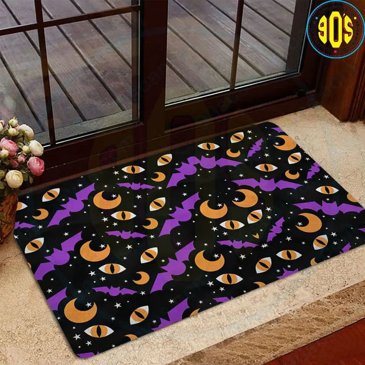 1pc Halloween Bloody Footprint Welcome Doormat Hand Wash Only Decor for Front Door Porch Kitchen Bedroom Halloween Decorations