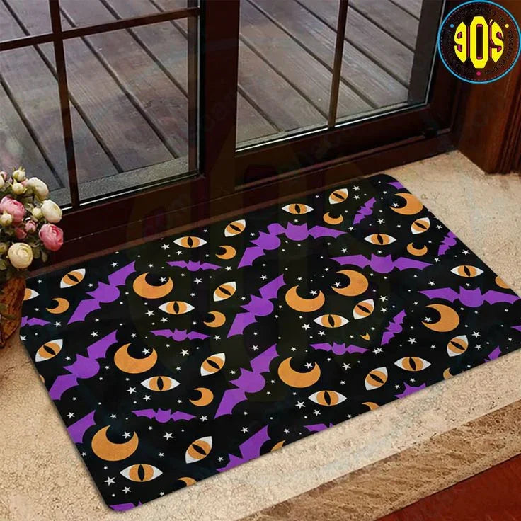 1pc Halloween Bloody Footprint Welcome Doormat Hand Wash Only Decor for Front Door Porch Kitchen Bedroom Halloween Decorations