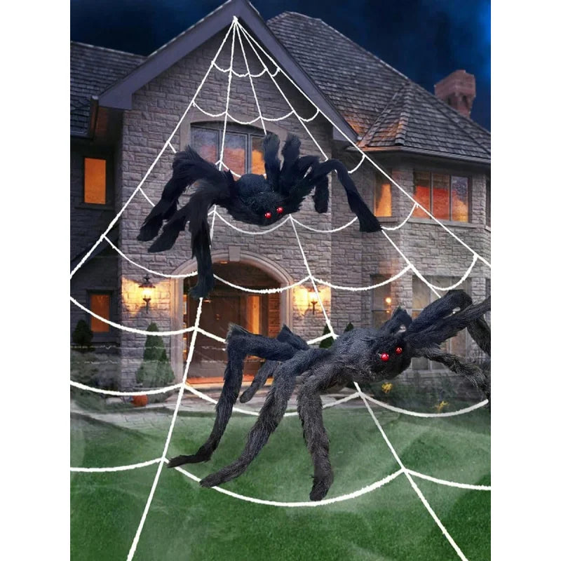 Halloween Decoration Outdoor Triangle Spider Web, Indoor Cleaning Home Yard Party Haunted House Garden Lawn Decorations