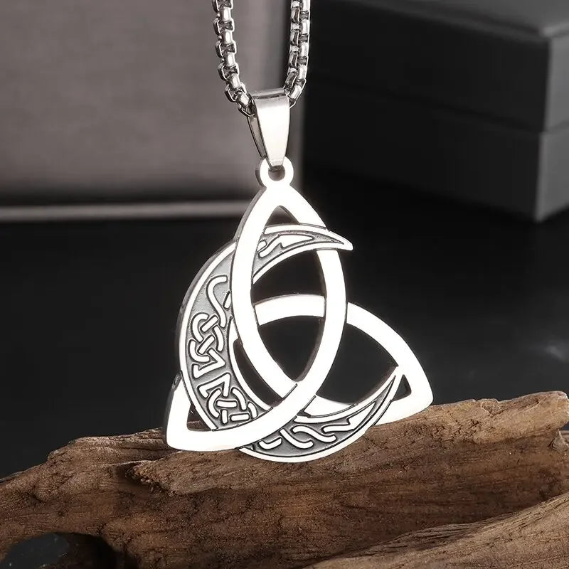 Vintage Hindu Symbols Rune Amulet Pendant Necklace Charm Men\'s Religious Style Prayer Amulet Jewelry Gift