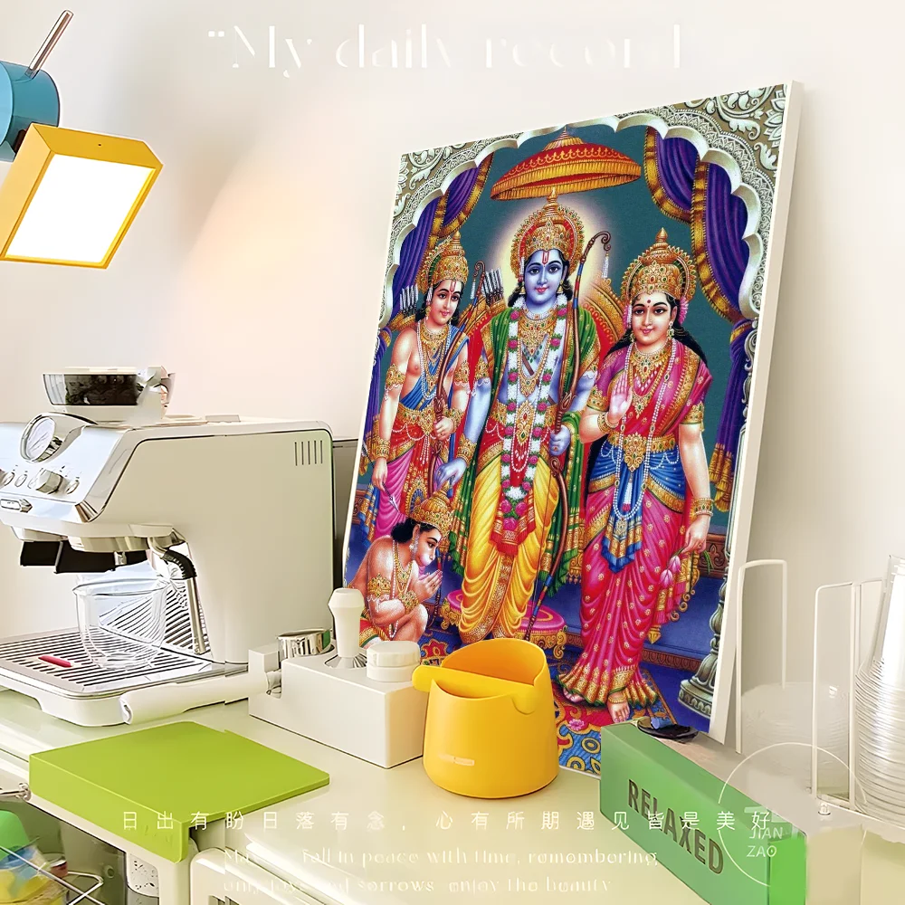 Modern Hindu God Anime Posters Sticky Whitepaper Sticker DIY Room Bar Cafe Kawaii Room Decor