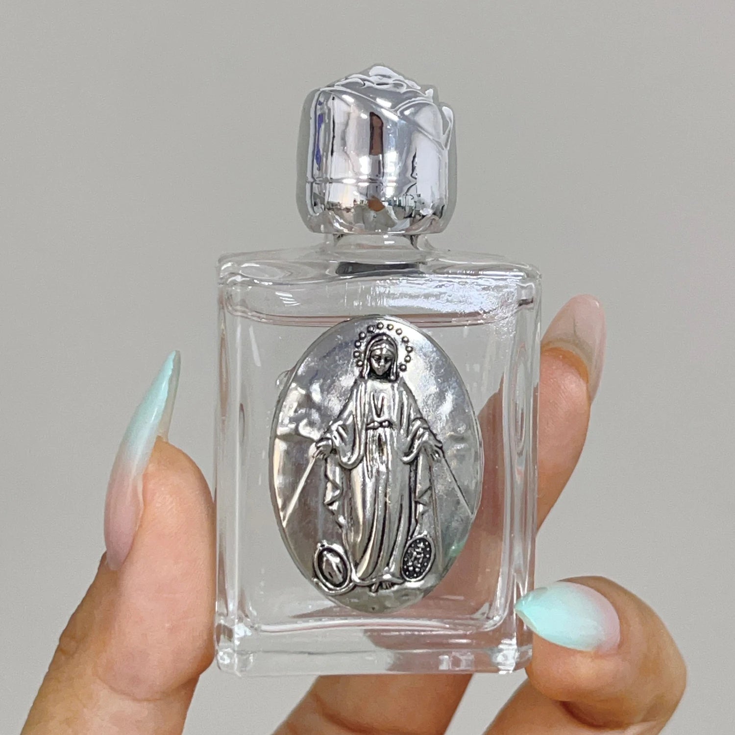 1/2pcs Holy Jesus Bottle Religious Cross Christian Virgin Sculpture Bottle Holy Water Storage Perfume Lotion Separate Bottles